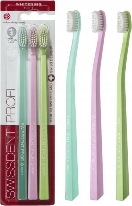 Actual product image Swissdent - Whitening Soft Verbier Toothbrush 2 + 1 FREE (Soft, 3x)
