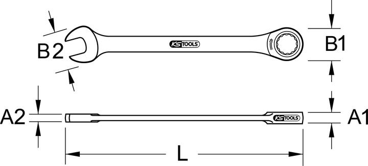 Produktbild KS Tools GEARplus Ratschenringmaulschlüssel (14 mm)