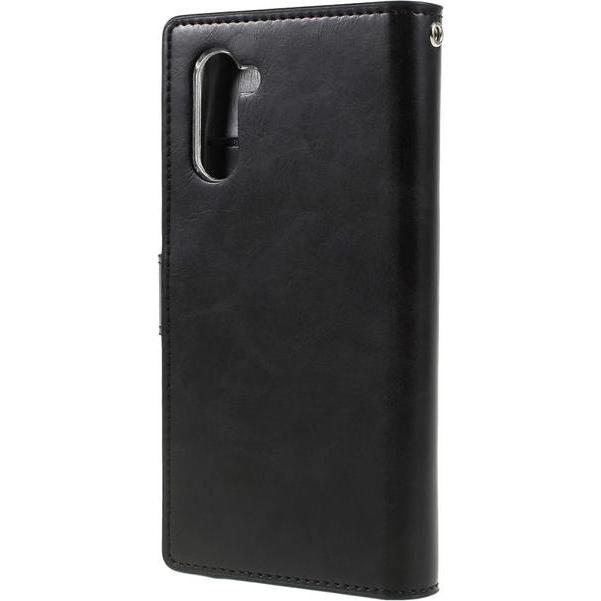 Thumbnail - Goospery Mansoor Diary Series (Samsung Galaxy Note 10), Smartphone Hülle, Schwarz