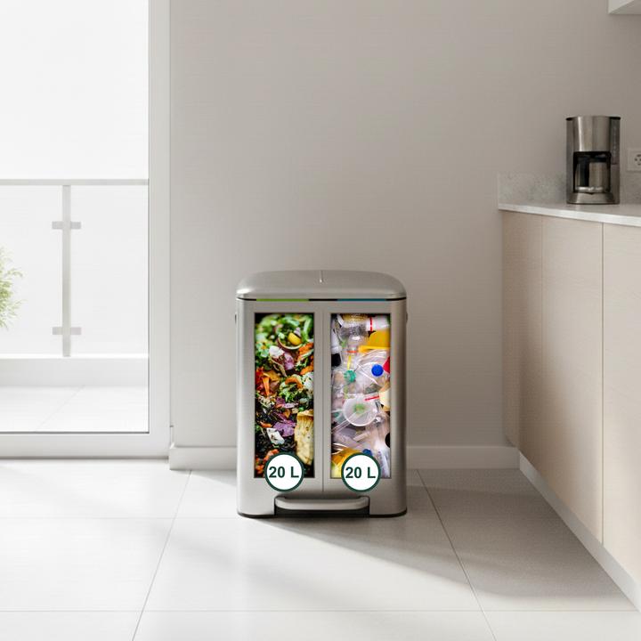 Produktbild Relaxdays Mülleimer 2 Fächer (40 l)