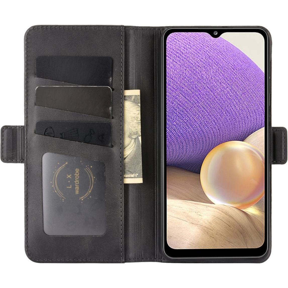 Thumbnail - Screenguard Samsung Galaxy A32 4G CardLounge Lederhülle (Samsung Galaxy A32), Smartphone Hülle, Schwarz