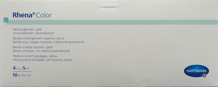 Produktbild Rhena Color Elastische Binden 4cmx5m gelb offen