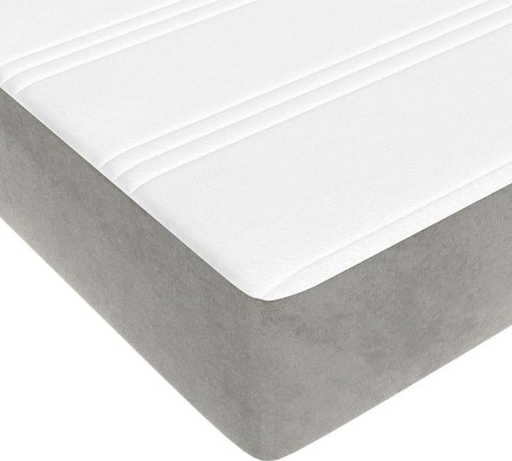 Image du produit vidaXL Taschenfederkernmatratze Hellgrau Samt (160 x 220 cm, Noyau de printemps)