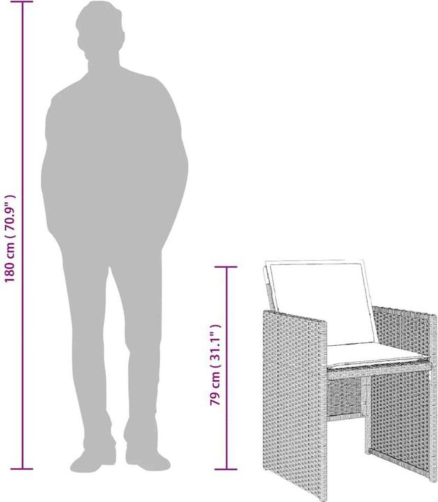 Produktbild vidaXL Garten Essgruppe