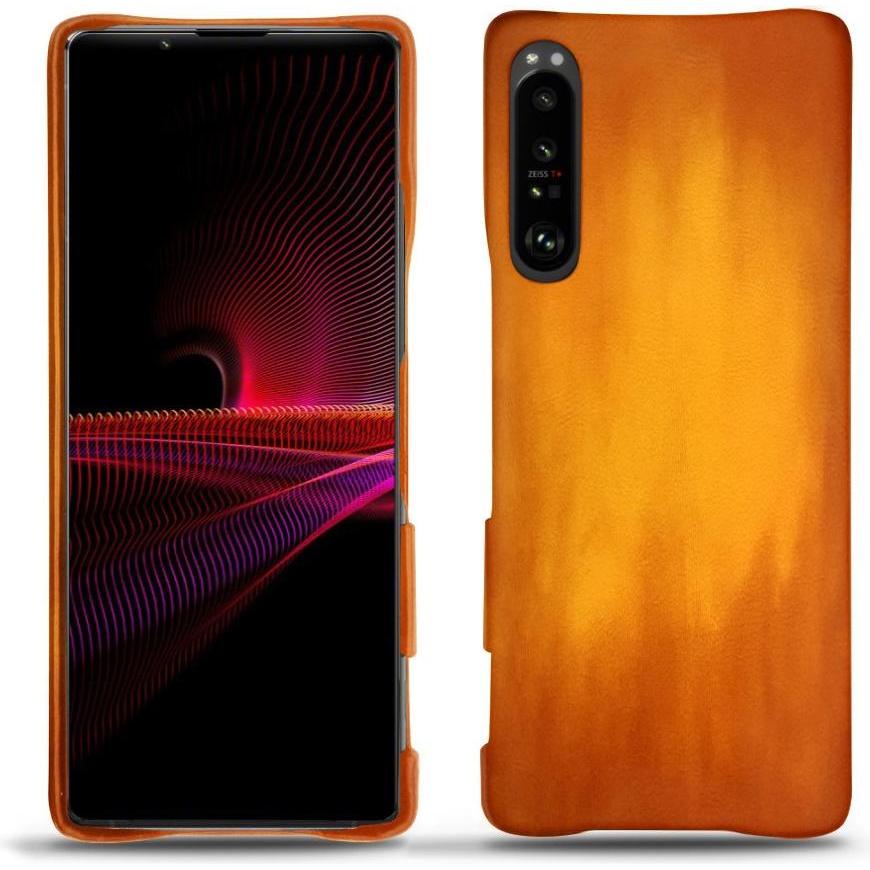 Noreve Lederschutzhülle (Sony Xperia 1 III), Smartphone Hülle, Orange
