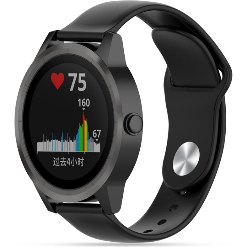 Strap-it Sportband (Silikon, Vivoactive 3), Uhrenarmband, Schwarz