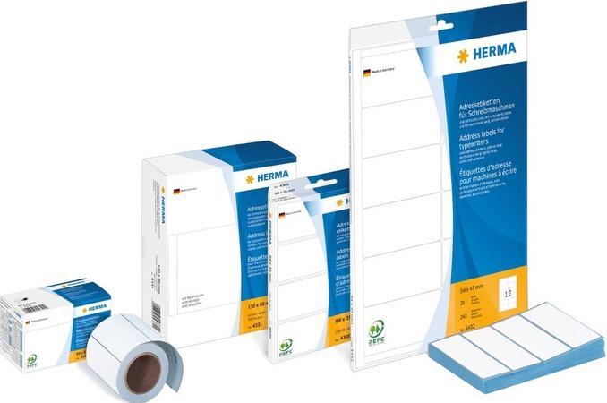 Produktbild HERMA Adressetiketten für Schreibmaschinen