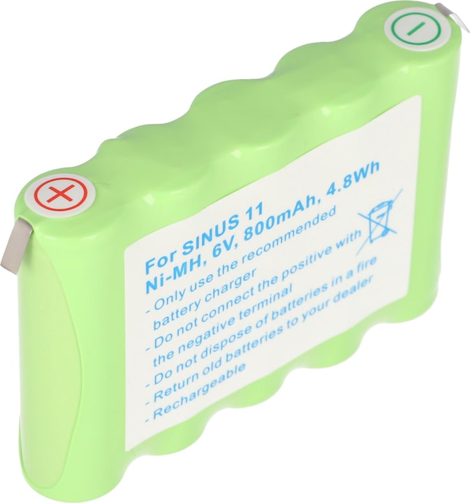 Produktbild XCell Akku passend für universal Siemens Sinus 11, NiMH, 6V, 800mAh, 5 x AA, insert pack mit soldering tag