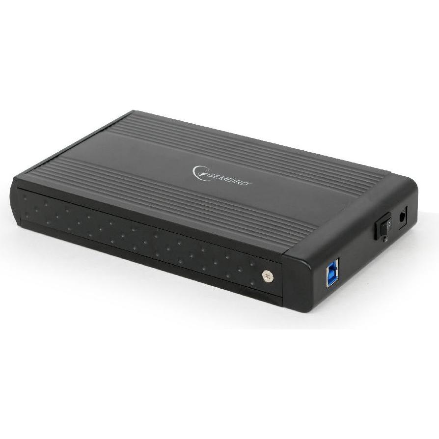 Gembird EE3-U3S-3 Speicherlaufwerksgehäuse HDD-Gehäuse 3.5 Zoll (3.5"), Festplattengehäuse, Schwarz