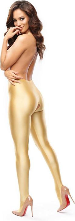 Produktbild MissO MI P800 pantyhose open crotch gold M (M)