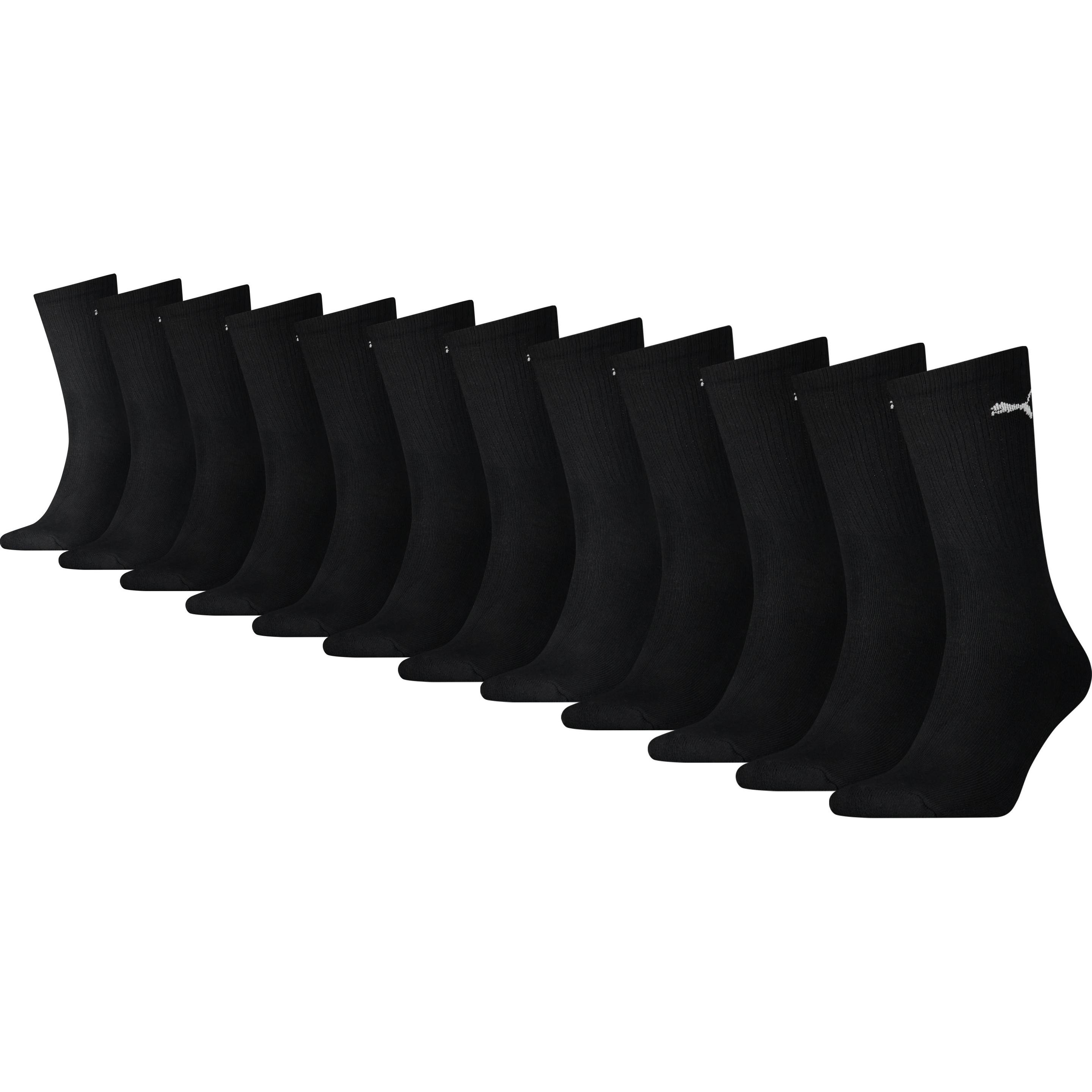 Puma, Herren, Socken, Crew, Schwarz, (6er Pack, 43 - 46)
