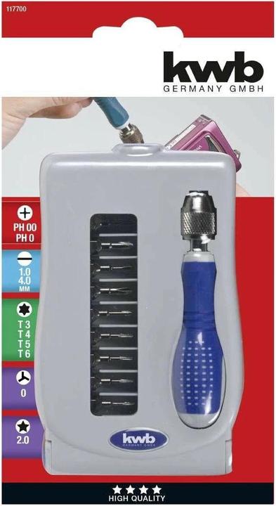 Actual product image kwb Precision bit set 11 pieces (Hexagon socket TX)