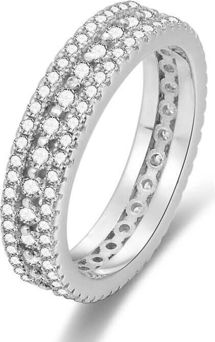 Produktbild Beneto Silver ring with zircons AGG325 - Circuit: 52 mm (L) (52)