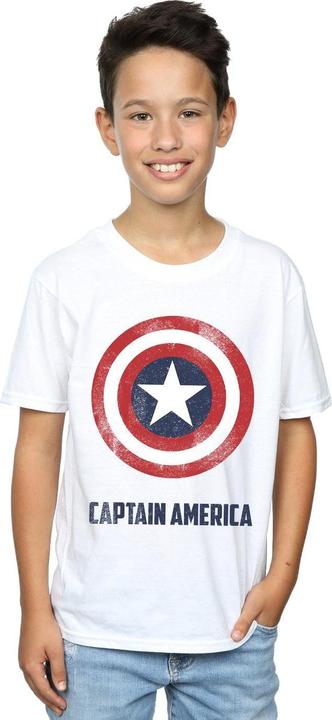 Immagine prodotto Captain America Shield Text Maglietta Ragazzi (140, 146)