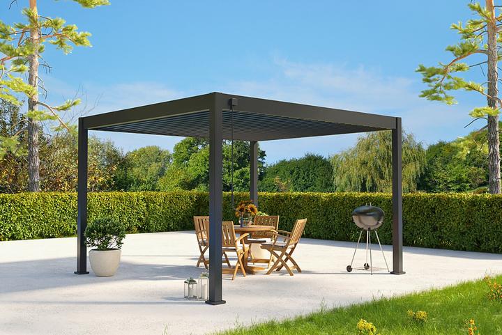Produktbild Ventaris Pergola Deluxe Plus mit Lamellendach Anthrazit (400 cm, 400 cm)