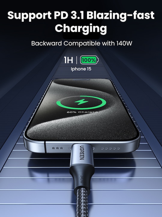 Produktbild Ugreen USB C — USB C (2 m, USB 2.0)