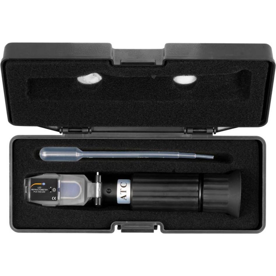 PCE Instruments Strumenti PCE-032-LED Rifrattometro Brix con illuminazione a LED (Custodia del dispositivo di misurazione), Misurazione, Nero