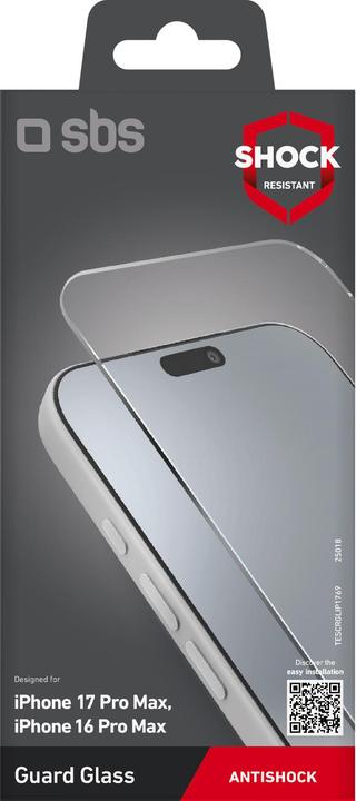 Immagine prodotto SBS Displayglas (1 pz., Apple iPhone 16 Pro Max, Apple iPhone 17 Pro Max)