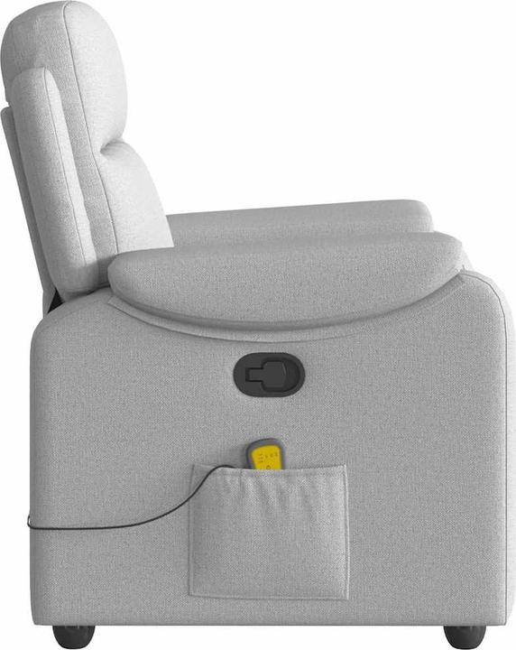 Actual product image vidaXL Massage armchair cloud grey fabric massage TV armchair