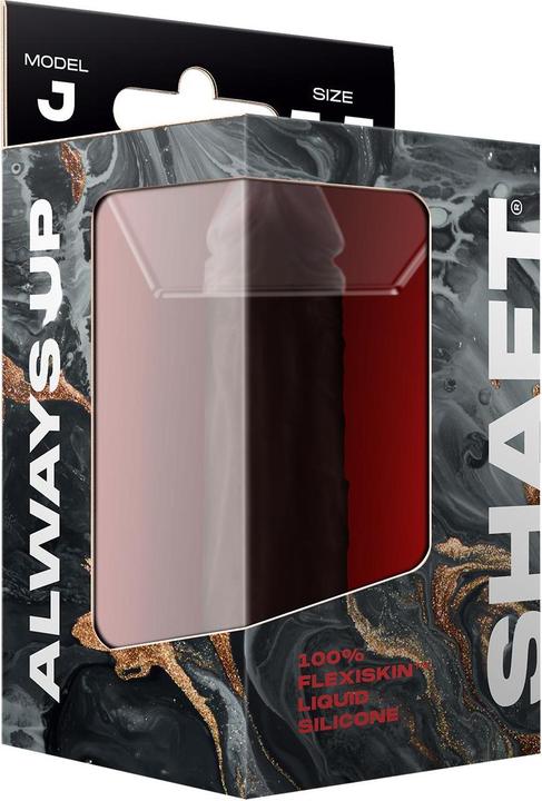 Actual product image Shaft Model J 13.97 cm Liquid Silicone Dong Mahogany Black