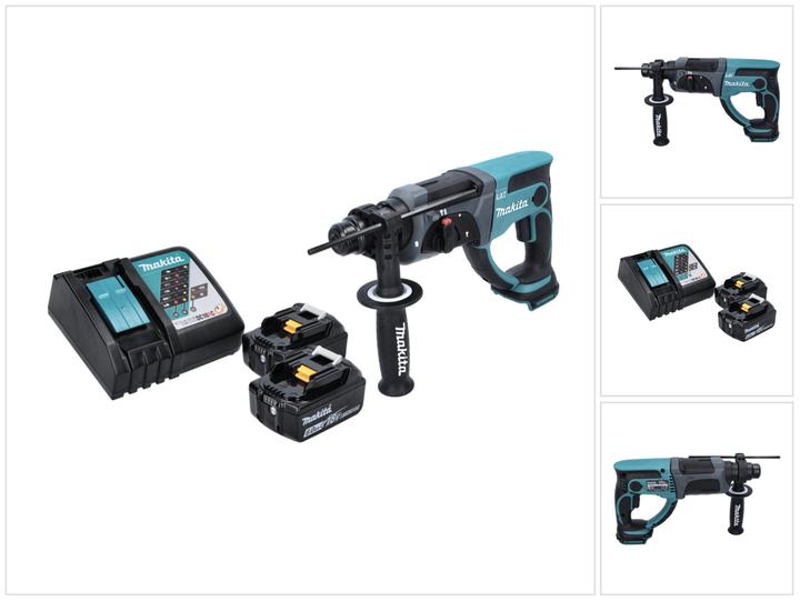 Actual product image Makita DHR 202 RG Battery combi hammer 18 V 2.0 J SDS Plus + 2x battery 6.0 Ah + charger (Rechargeable battery operated)