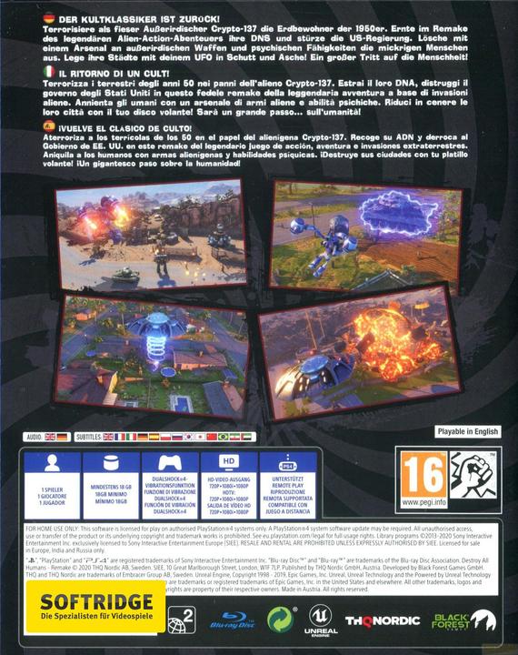 Produktbild THQ Destroy all Humans! (PS4, Multilingual)