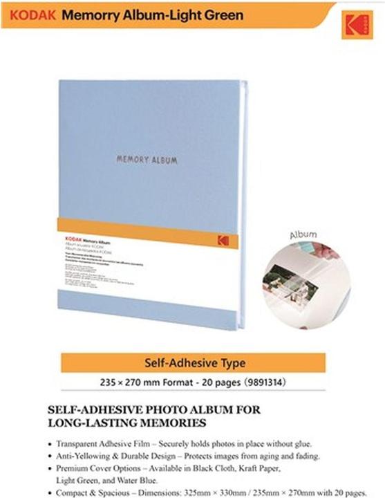 Immagine prodotto Kodak Album di ricordi/20 pagine 235*270 Tessuto blu