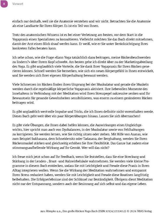 Image du produit Das grosse Rücken-Yoga-Buch (Allemand, Jutta Pietsch, Patricia Römpke, 2024)