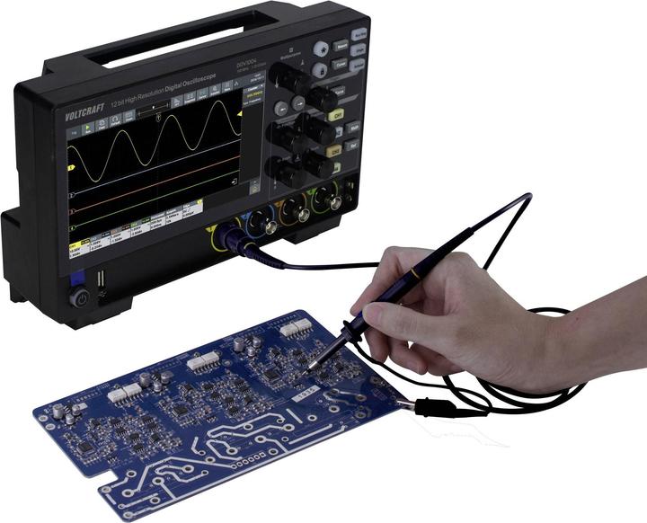 Actual product image Voltcraft DOV1004 Digital-Oszilloskop 100 MHz 4-Kanal 1.25 GSa/s 50 Mpts 12 Bit (CAT II)