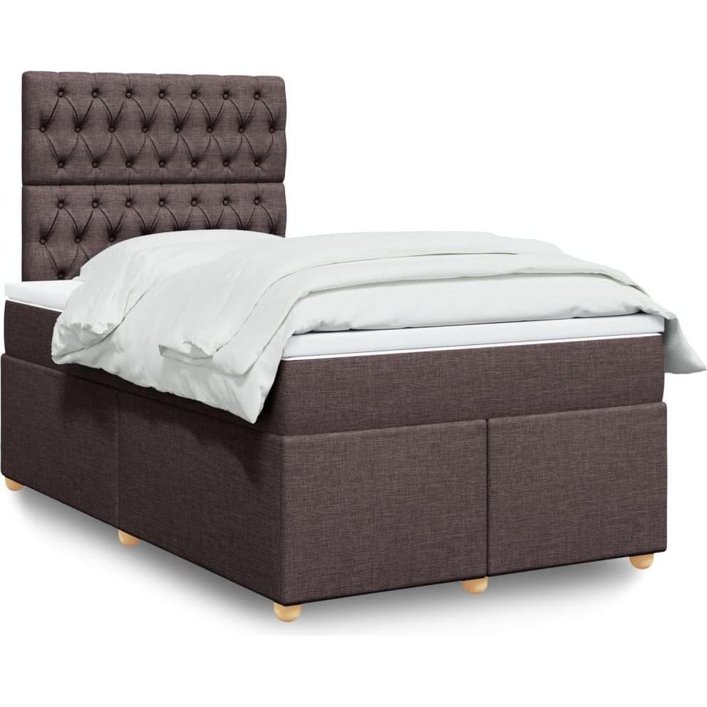 VidaXL, Bett, Bo x springbett mit Matratze 120 x 200 cm Stoff (120 x 200 cm)