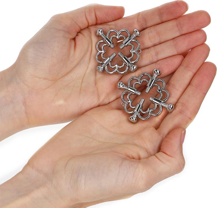 Actual product image Pipedream Kink - Metallic Flower Nipple Clips