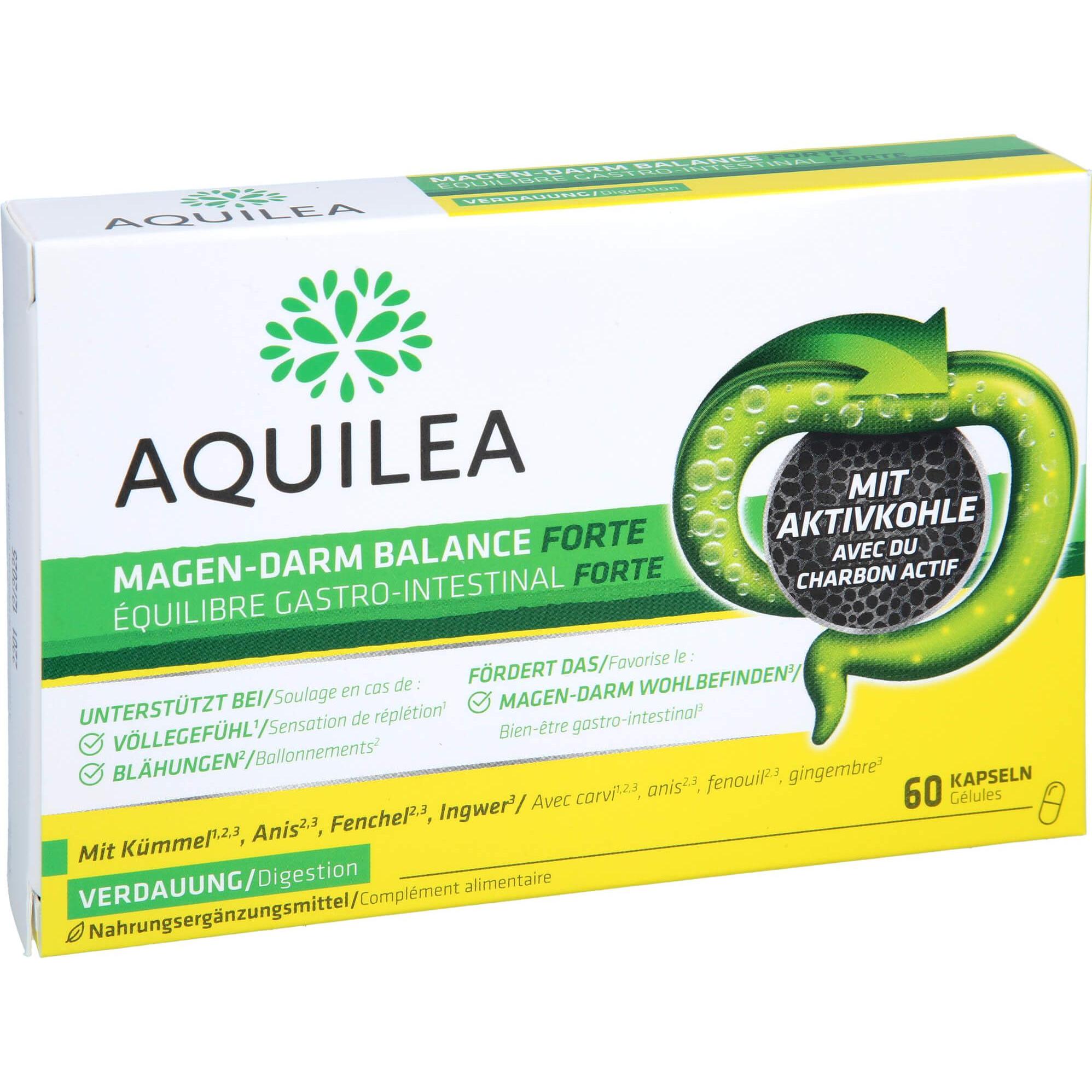 Aquilea, Vitamine + Nahrungsergänzung, Magen-Darm Balance Forte Kapsel (60 Stück, Kapseln, 50 g)