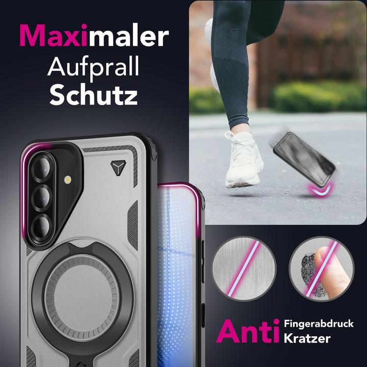 Actual product image Nalia Stormguard - Stabile Panzer Hülle mit MagSafe & 360-Grad Ringhalter - Military Cover (Samsung Galaxy A26)