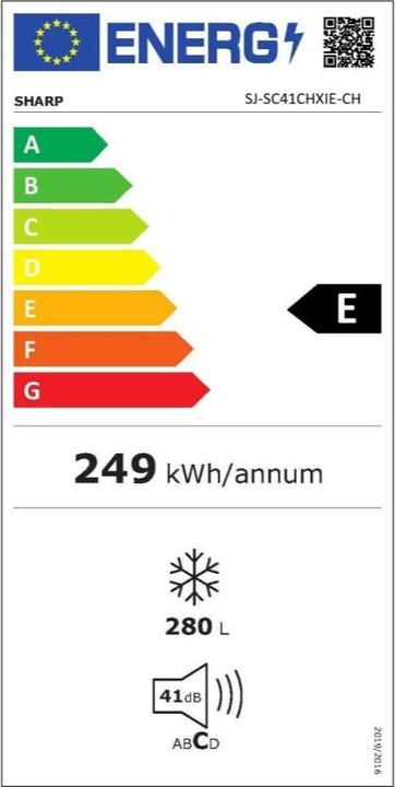 Energie-Label Sharp SJ-SC41CHXIE-CH (Freistehend)