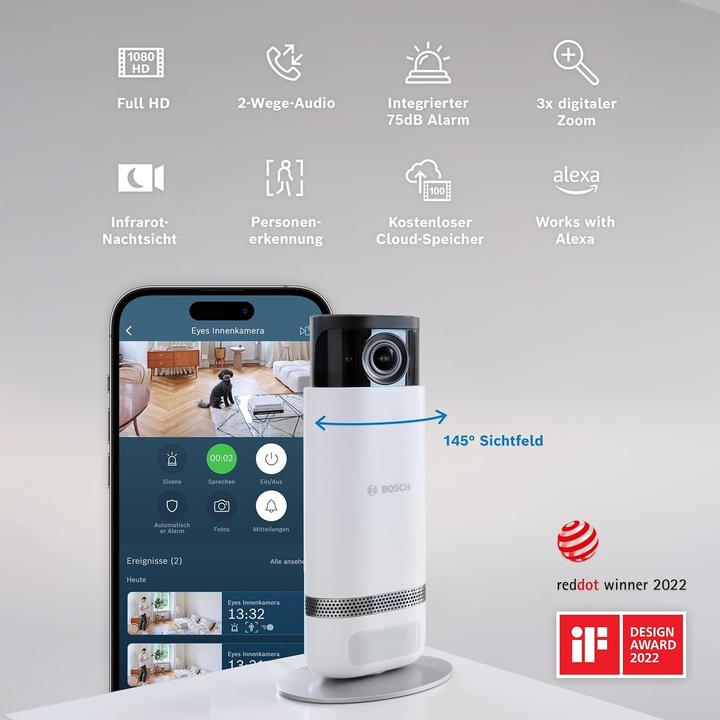 Actual product image Bosch Smart Home Eyes indoor camera II