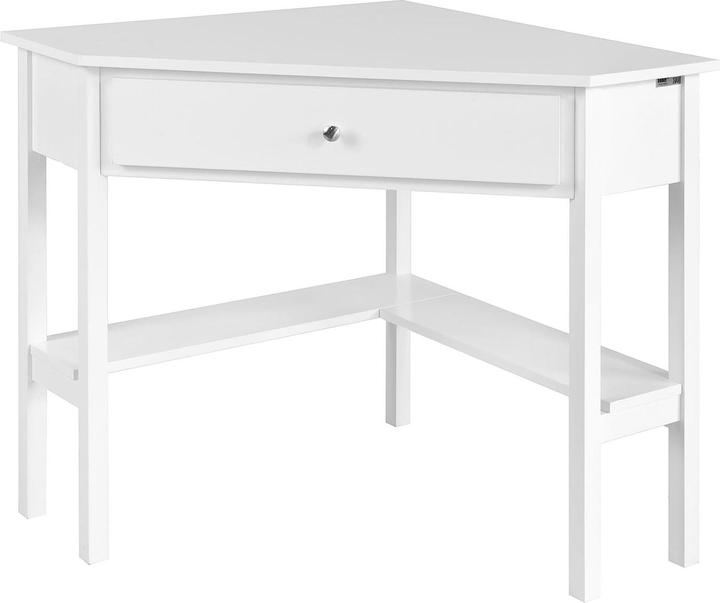 Immagine prodotto SoBuy Scrivania ad angolo con scaffale e cassetto (76 x 76 x 76 cm)