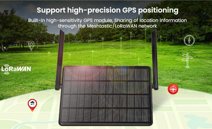 Actual product image Elecrow ThinkNode M6 EU868 IP65 Solar Meshtastic nRF52840 mit GPS (GPS, Lora)