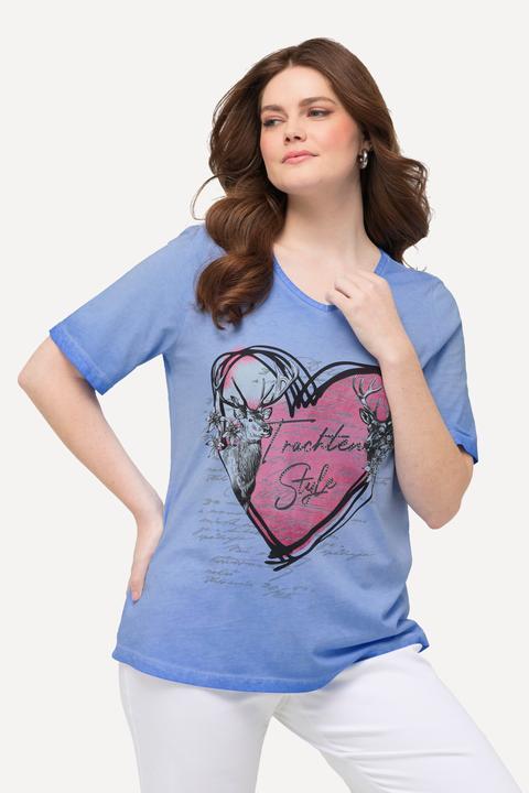 Actual product image Ulla Popken Trachten Style Short Sleeve Graphic Tee (50, 52)