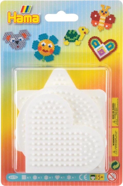Hama Perlen Quadrato, Cerchio, Esagono, Cuore, Stella