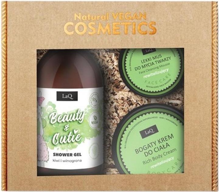Immagine prodotto LaQ Set Beauty & Cutie Shower Gel 500ml + Body Cream 200ml + Face Mousse 40g (Set per la cura del corpo)