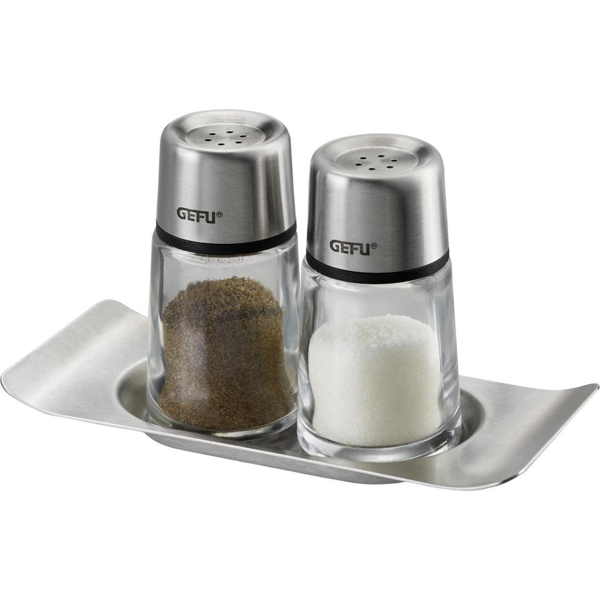 GEFU Brunch, Pfeffermühle + Salzmühle, Silber