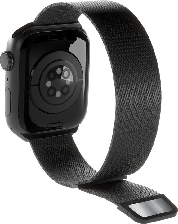 Actual product image Puro Milanese Magnetic Band - Pasek ze stali nierdzewnej do Apple Watch 42/44/45/49 mm (czarny) (42 mm, 44 mm, 45 mm, 49 mm, Stainless steel, Apple Watch Series 1, Apple Watch Series 2, Apple Watch Series 3, Apple Watch Series 4, Apple Watch Series 5, Apple Watch Series 6, Apple Watch Series 7, Apple Watch Series 8, Apple Watch Series 9, Apple Watch SE, Apple Watch Ultra, Apple Watch Ultra 2)