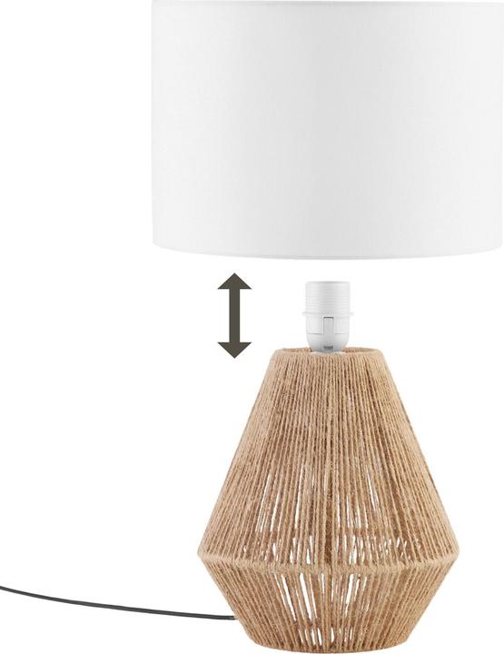 Produktbild tectake Tischleuchte Lignea Lux aus Jute im Boho-Stil, 60W (E27)