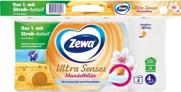 Image du produit Zewa Papier hygiénique Ultra Senses Lait d'amande 8 rouleaux (1 x)