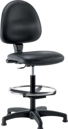 Markenlos Stool BE130 1111015IAA faux leather black (58 - 83 cm)