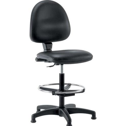 Markenlos, Bürostuhl, Hocker BE130 1111015IAA Kunstleder Schwarz