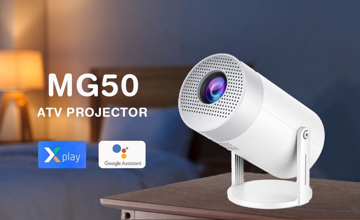 Produktbild PhoneLook Projektor Multimedia HG50 LED HD Beamer Heimkino mit Screen Mirroring (Android 12, WiFi 6) (HD, 300 lm)