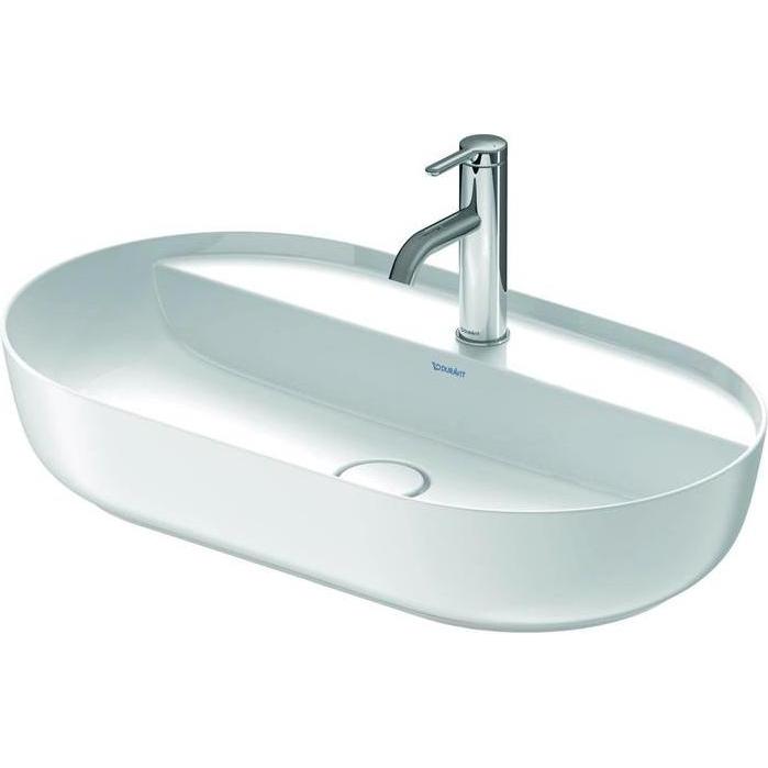 Duravit, Waschbecken, Aufsatzbecken LUV o ÜL m HLB 700x400mm 1 HL we seidenmatt (400 mm, 700 mm)