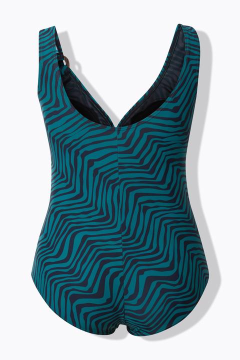 Actual product image Ulla Popken Zig Zag Print Swimsuit (60)