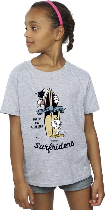 Immagine prodotto Looney Tunes Tweety And Sylvester Perfect Waves Maglietta Ragazze (140, 146)